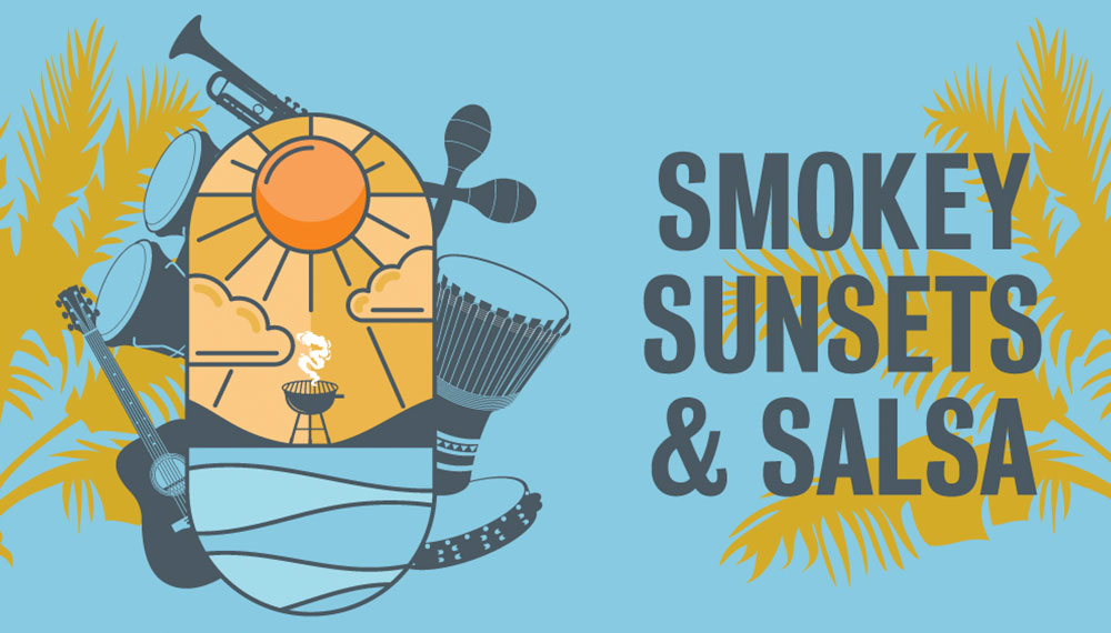 Smokey Sunsets & Salsa event poster
