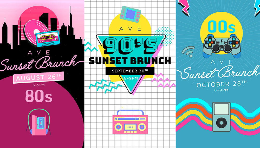 Iconic Sunset Brunch poster