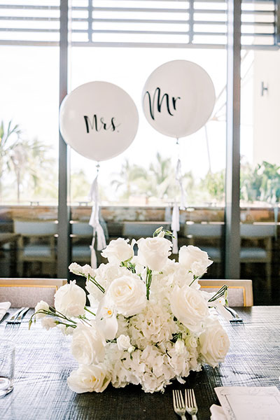 brunch table set up