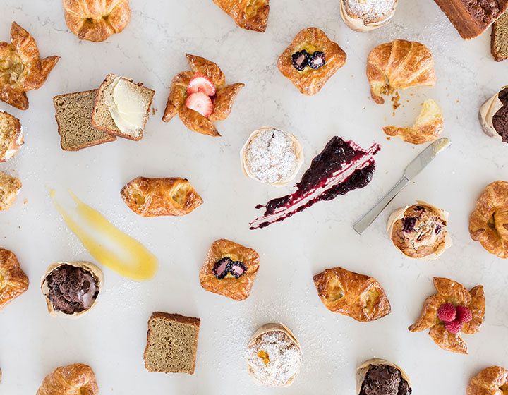 breakfast pastry spread at Ave restaurant 