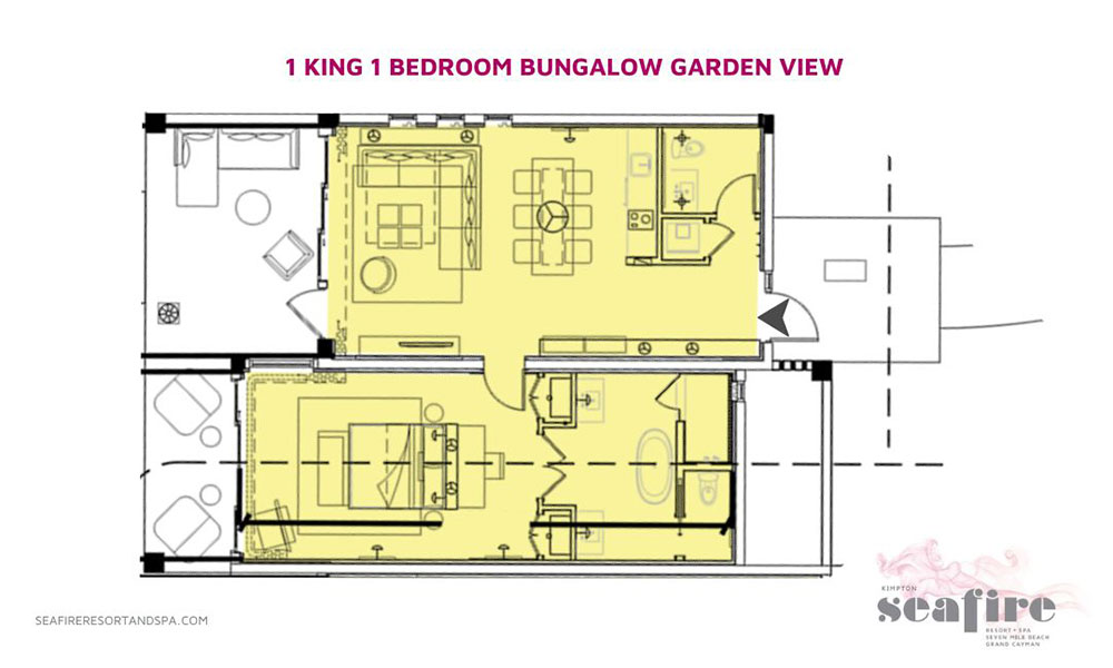 1 King 1 Bedroom Bungalow Garden View