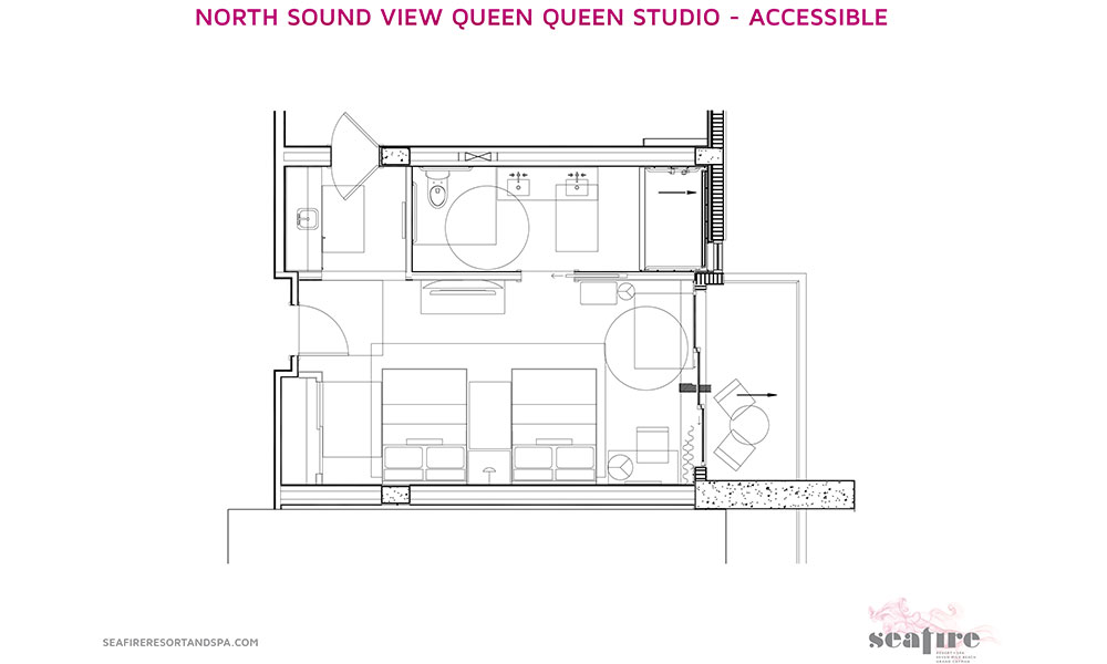 North Sound View Queen Queen Studio ADA
