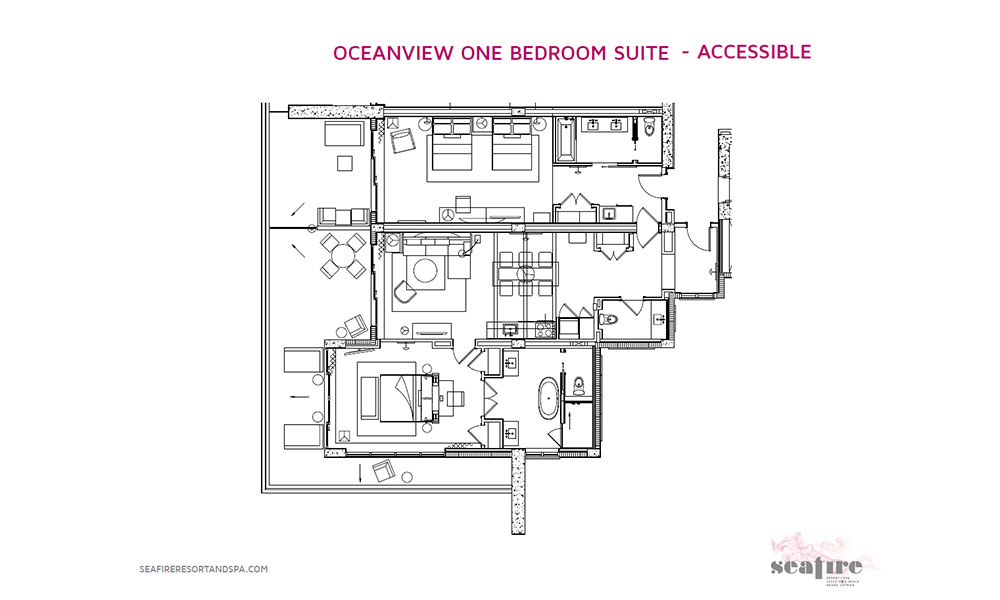 oceanview one bedroom suite living room