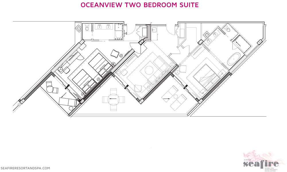 oceanview two bedroom suite Floor Plan