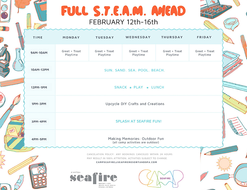 Camp Seafire Schedule Page 3