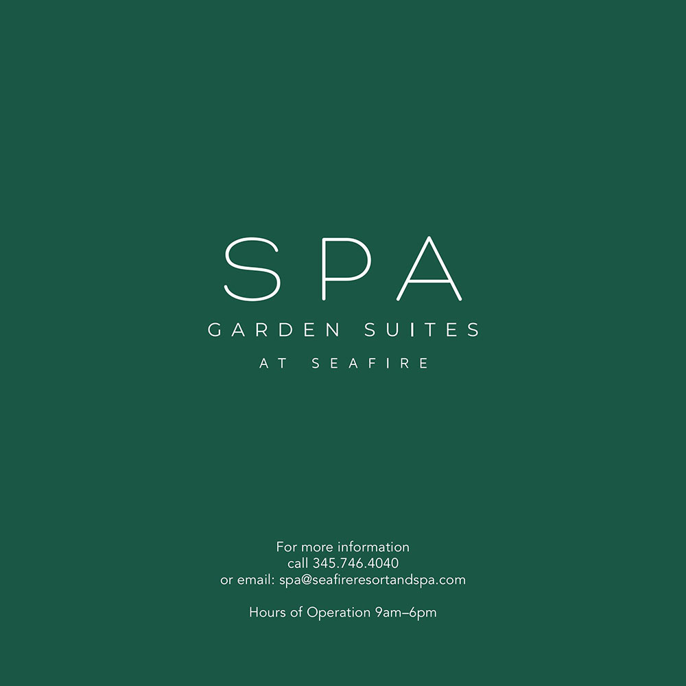 Seafire Spa Garden Suites Menu